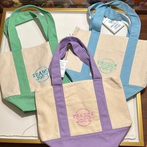 Trader Joe’s Mini Pastel Canvas Tote Bag
